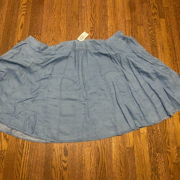 Torrid Chambray Blue Mini Skater Skirt 6X - Picture 5 of 5